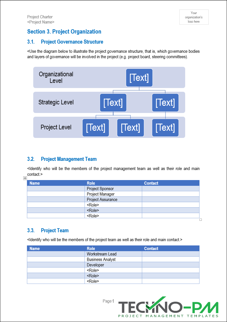 Project Charter Structure