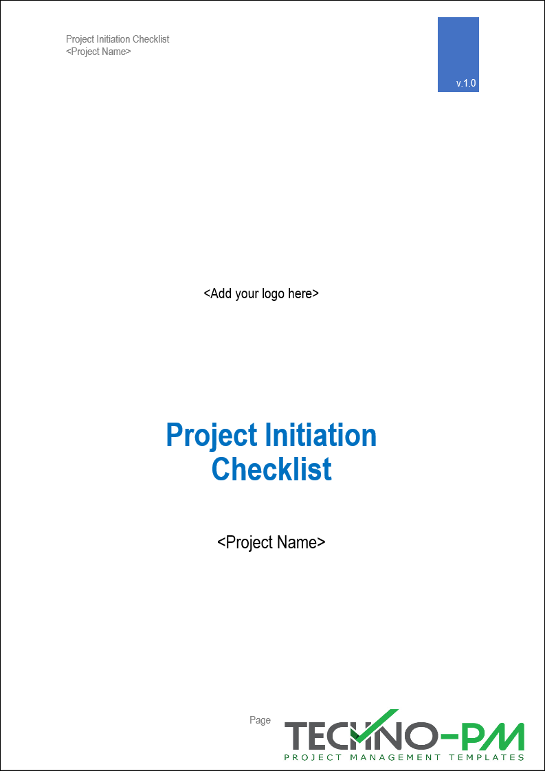 Project Initiation Checklist