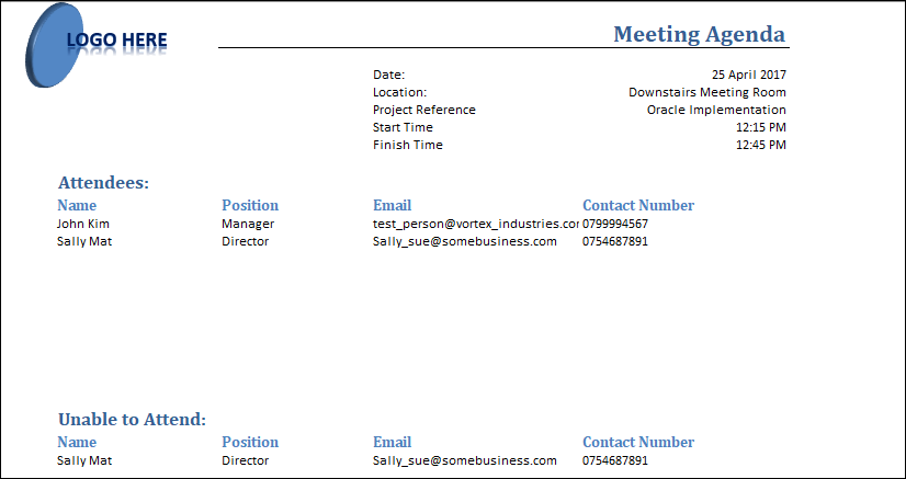 Project Management Meeting Agenda Template ITSM Docs ITSM Documents