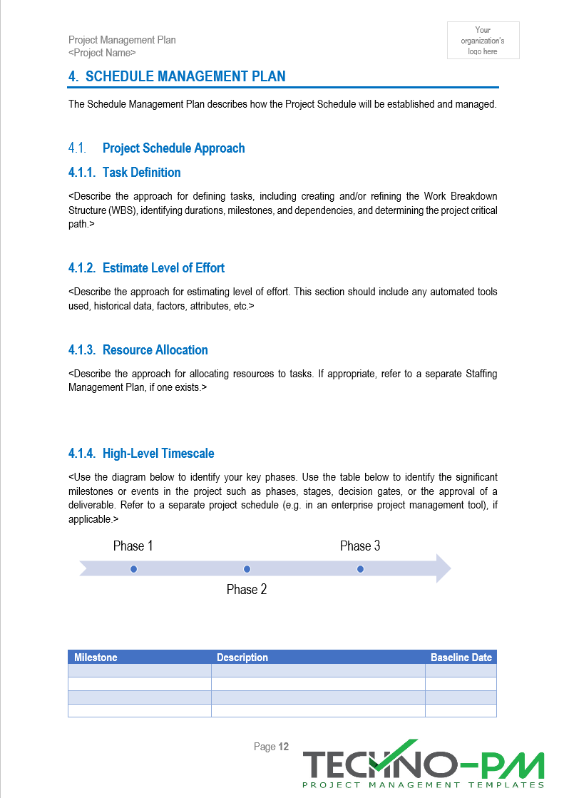 Schedule Management Plan