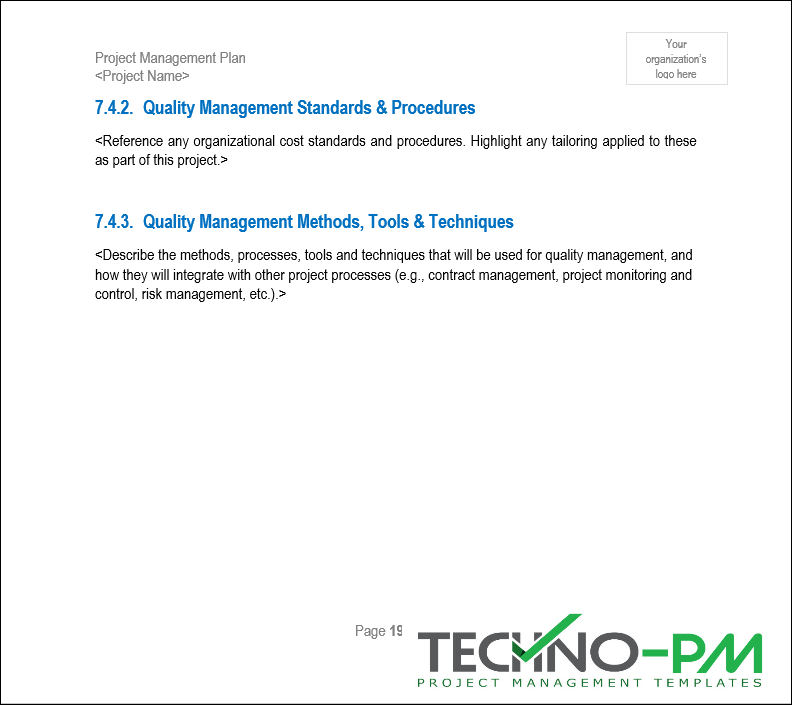 PMP Quality Management Standards and Procedures