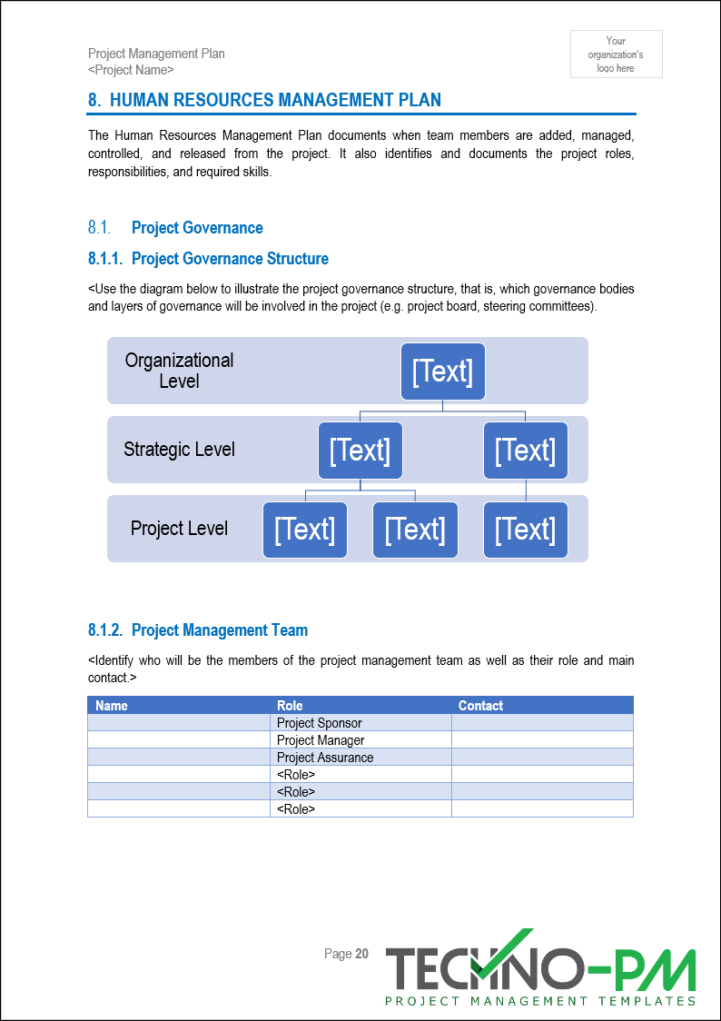 Pm Plan Example Project Management Plan (PMP) Template – ITSM Docs - ITSM Documents ...