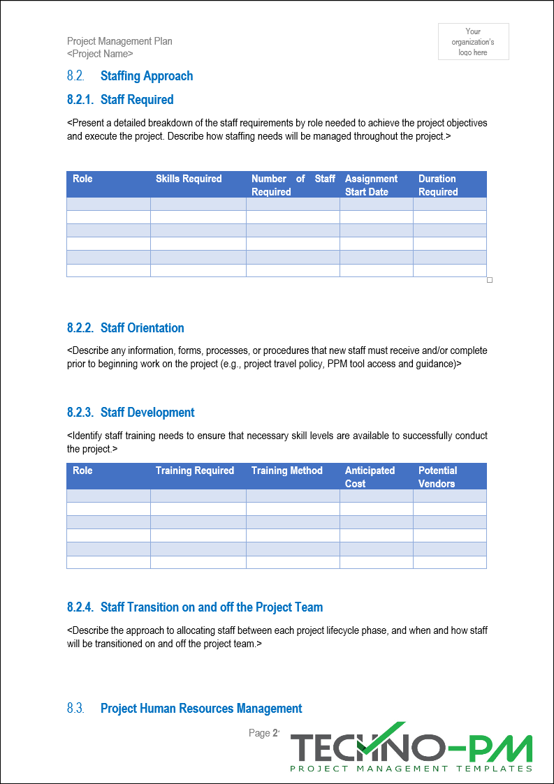 Project Management Staff Approach