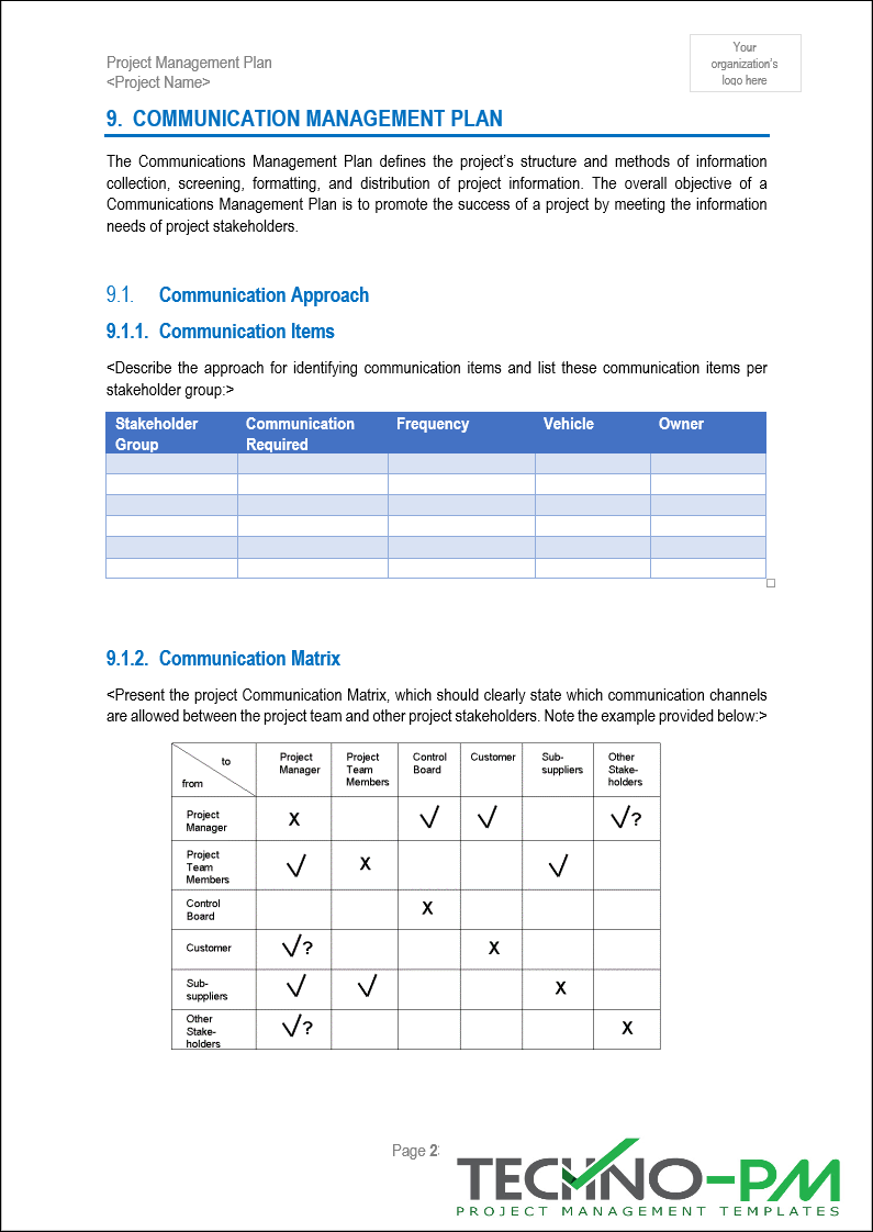 Communication management Plan