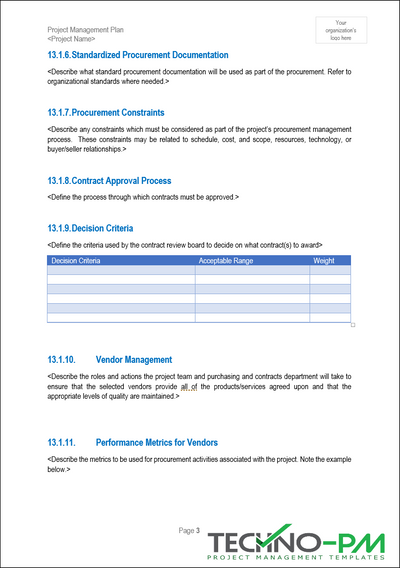 Procurement Constraints