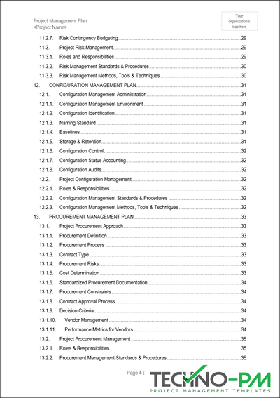 PMP Content Template