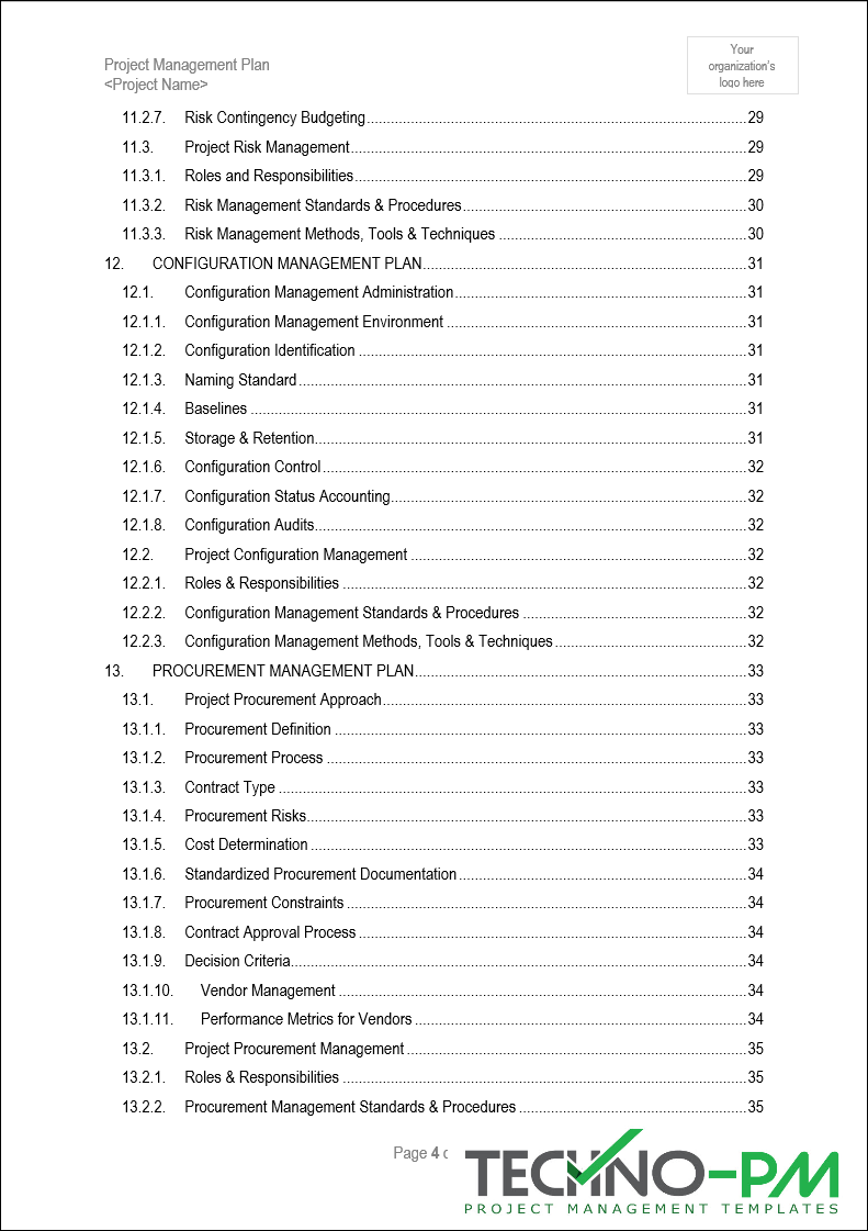 PMP Content Template