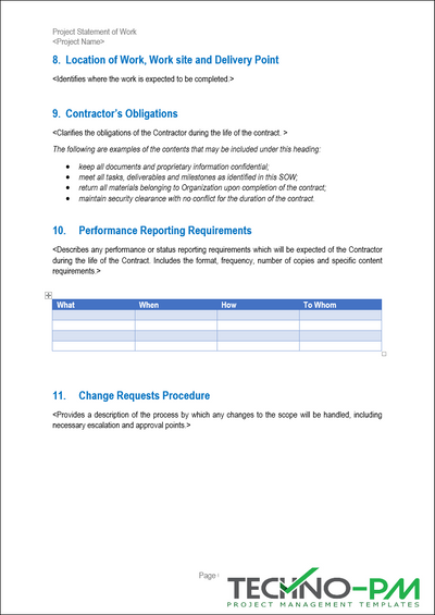 Project SOW Change Request Procedure