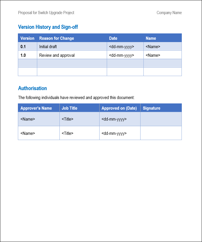 Outlin Project Project Outline Template – ITSM Docs - ITSM Documents & Templates