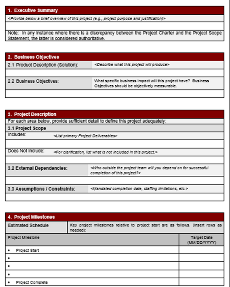 Project Scope Template