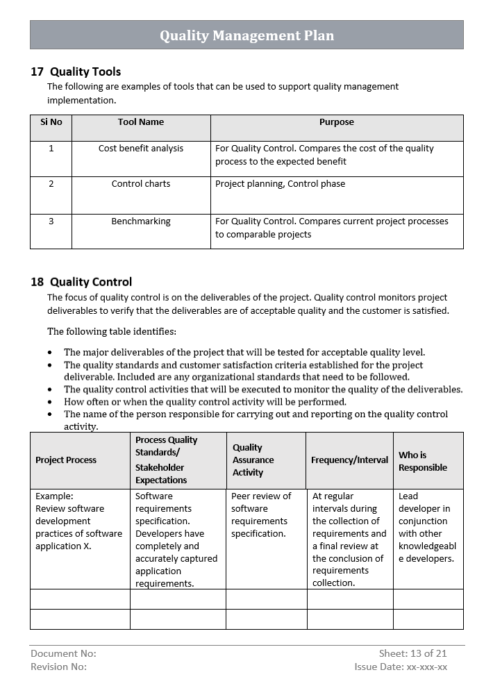 Example Qmp Document ISO 9001 Bundle – ITSM Docs - ITSM Documents & Templates