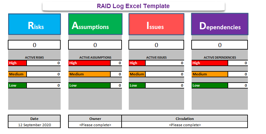 RAID Log Excel Template › RAID Log Template – ITSM Docs - ITSM ...