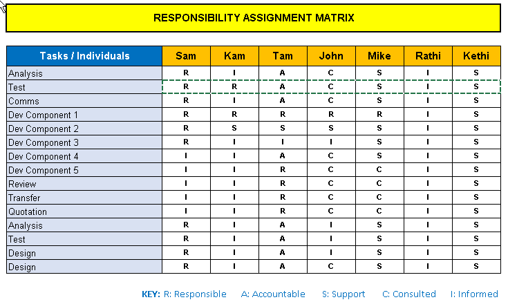 Responsibility Assignment Matrix