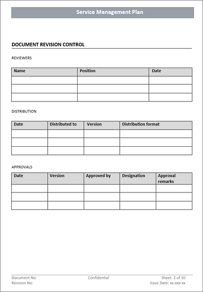 Logischer Serve Rplan Service Management Plan Template – ITSM Docs - ITSM Documents & Templates