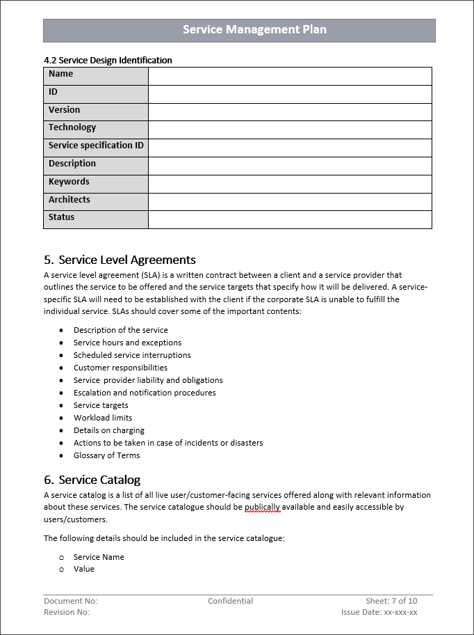 Service Management Plan Template ITSM Docs ITSM Documents Templates Service Management Plan Template ITSM Docs ITSM Documents Templates