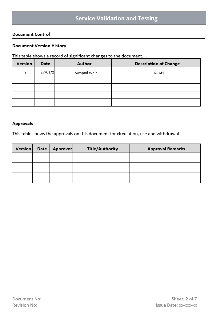 Nist Algorithm Validation Report Service Validation and Testing – ITSM Docs - ITSM Documents & Templates