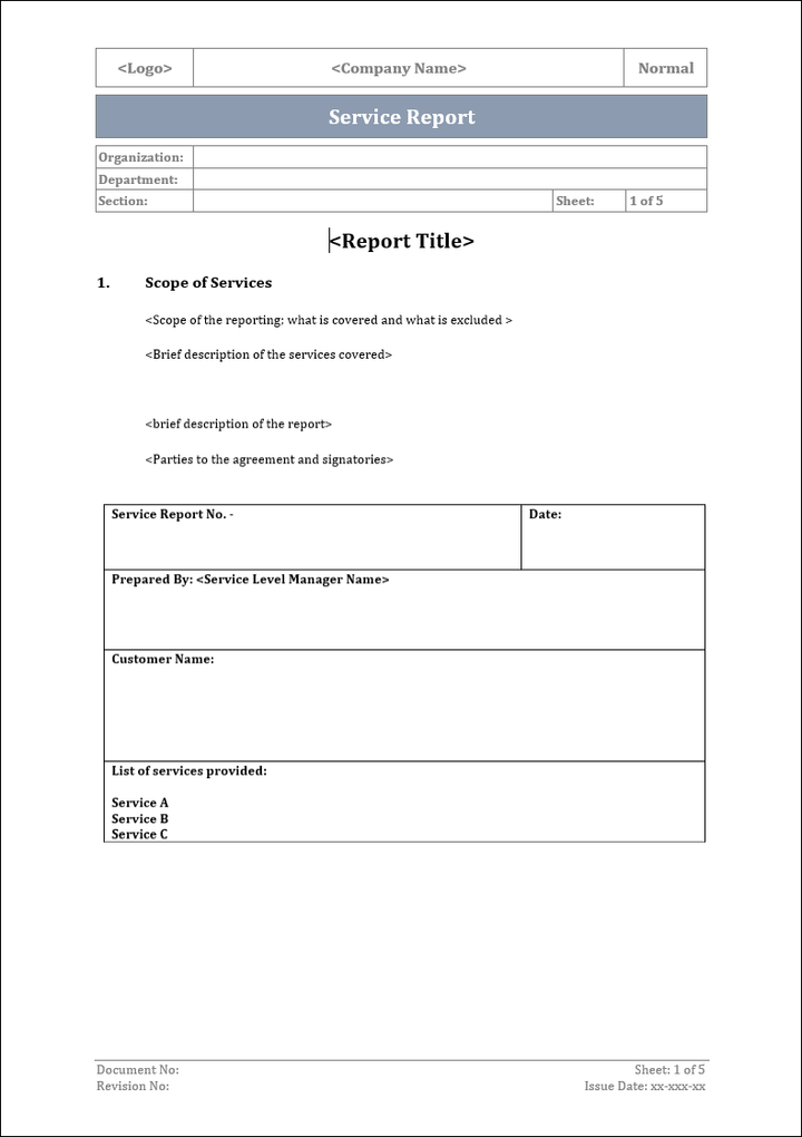 Incident Report Template