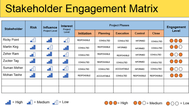 Stakeholder Engagement Matrix 