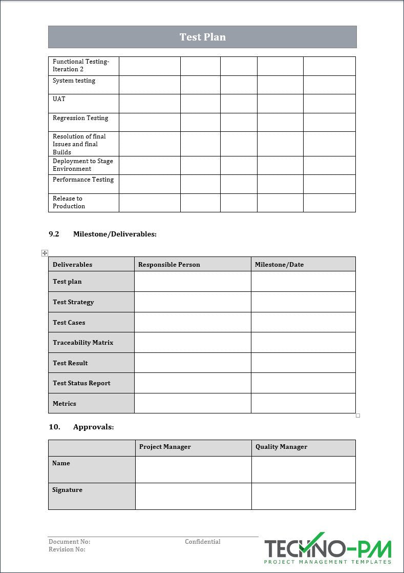Project Test Plan Examples Project Testing Toolkit – ITSM Docs - ITSM Documents & Templates