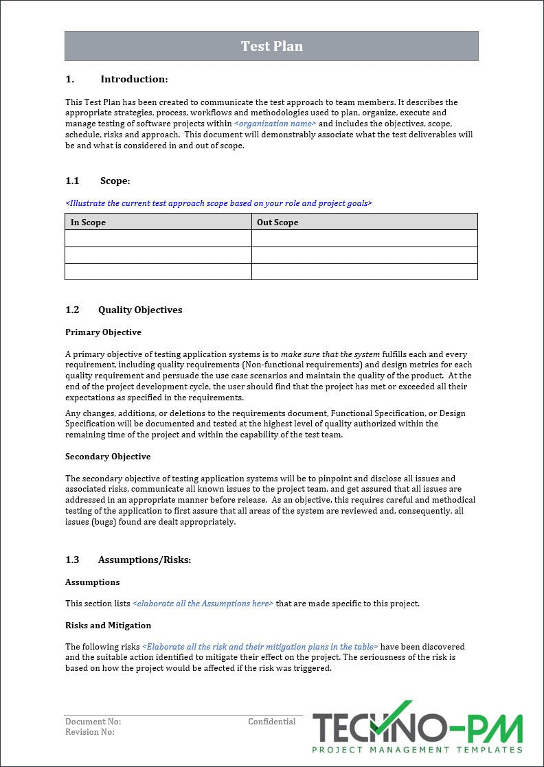 Project Testing Toolkit – ITSM Docs - ITSM Documents & Templates