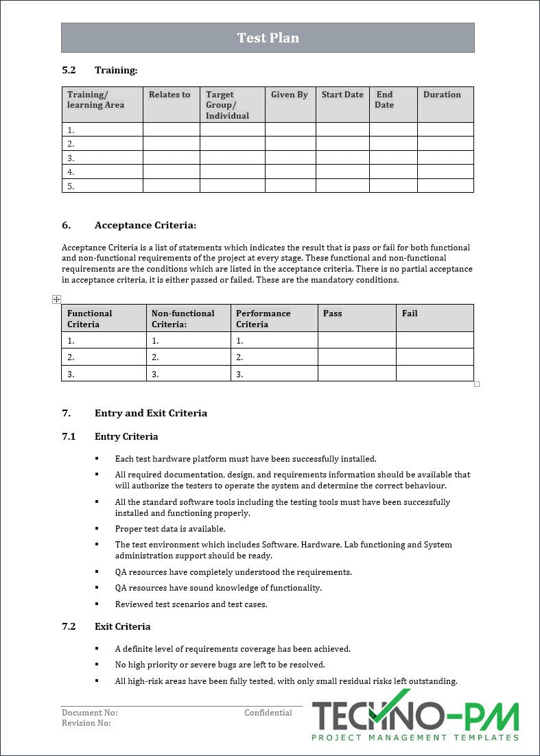 Test Plan Template