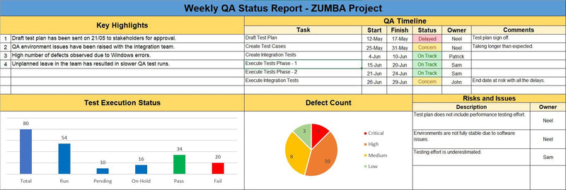 Weekly Status Report  