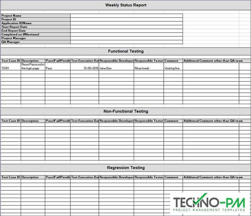 Weekly Status Report 