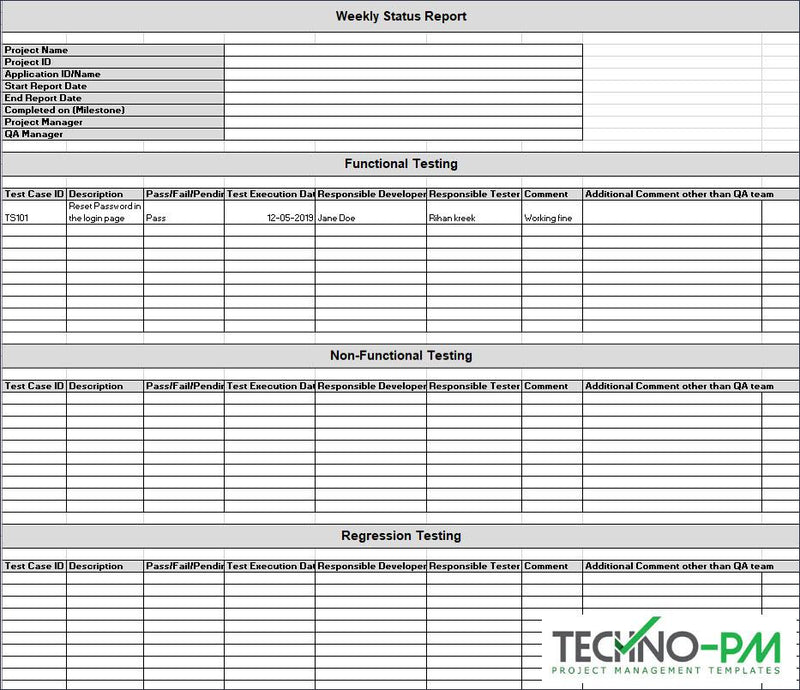 Weekly Status Report 