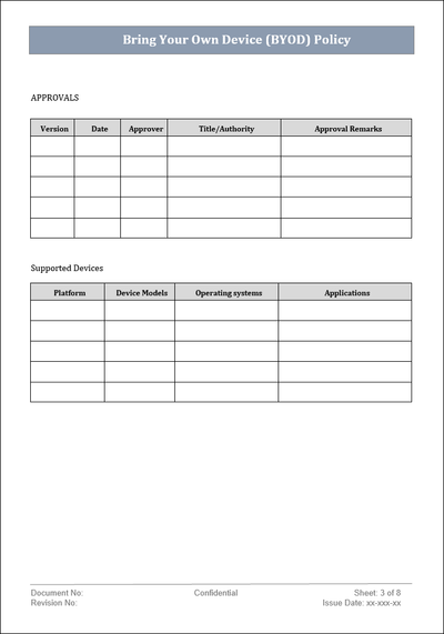 BYOD policy template