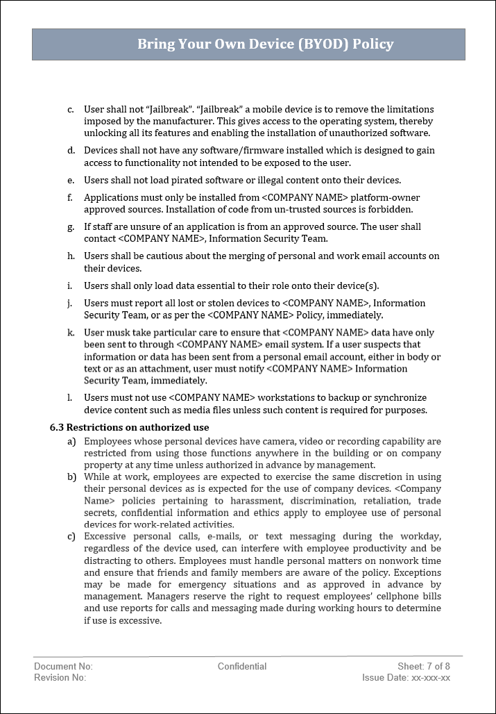 Bring your own device (BYOD) policy ITSM Docs ITSM Documents Bring your own device (BYOD) policy ITSM Docs ITSM Documents