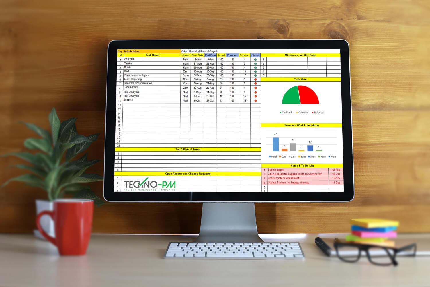 One Page Project Manager Excel Techno PM ITSM Docs ITSM Documents One page project manager excel techno pm itsm docs itsm documents