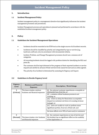 Incident Management Policy