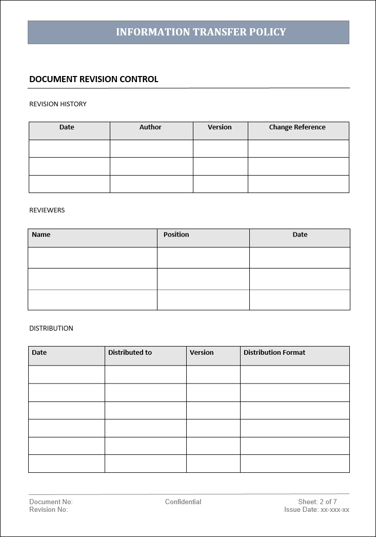 information transfer policy, information transfer