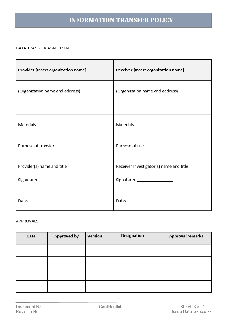 Information transfer policy – ITSM Docs - ITSM Documents & Templates