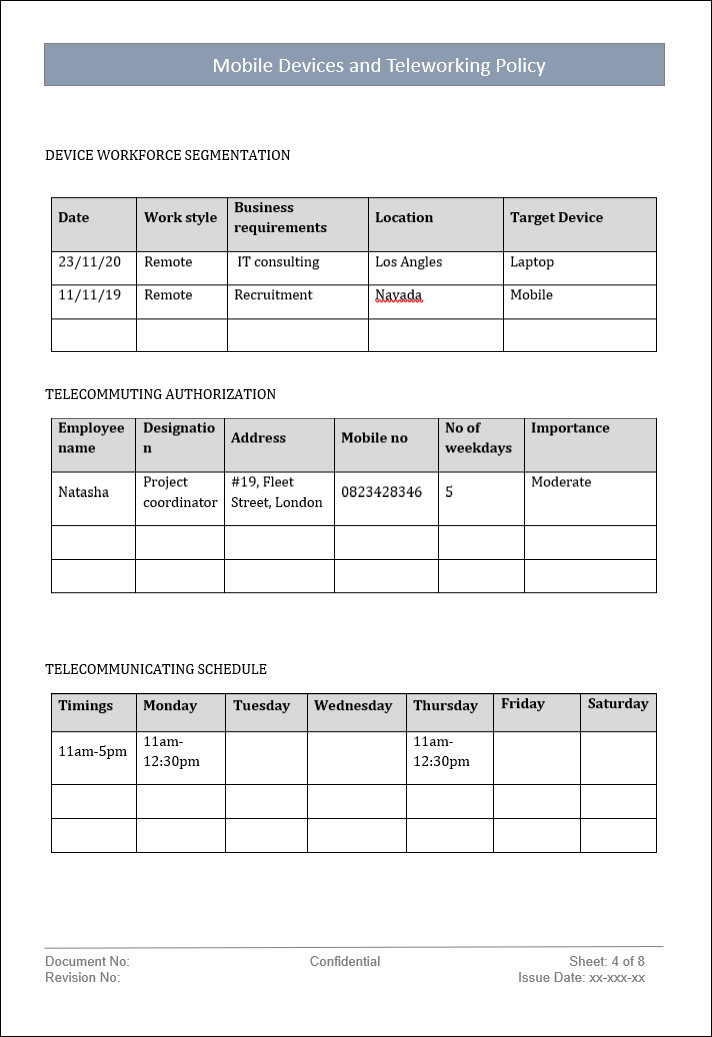 Mobile devices and Teleworking policy ITSM Docs ITSM Documents Mobile devices and Teleworking policy ITSM Docs ITSM Documents