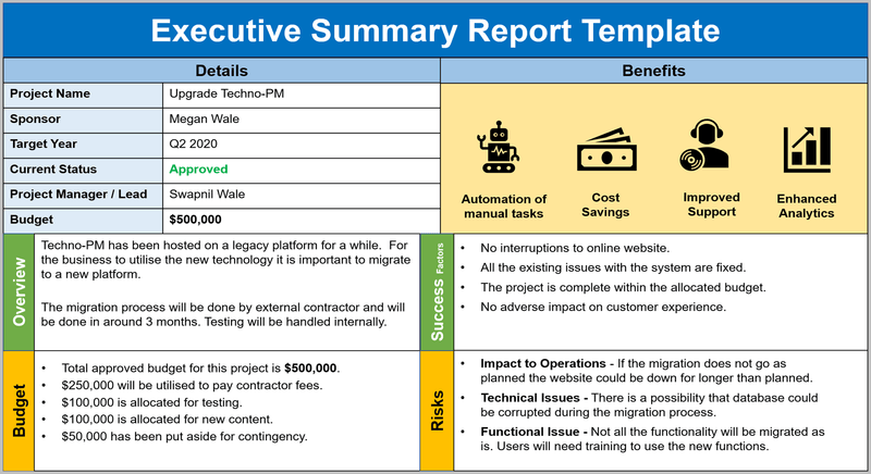 Executive Summary, Executive Summary Report