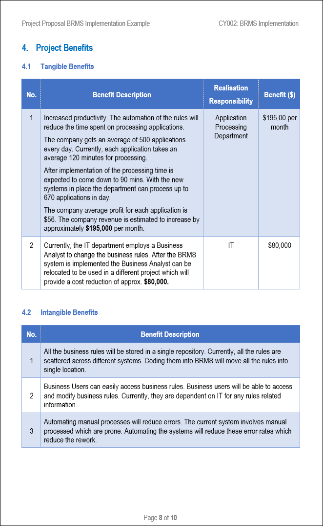 Project Proposal BRMS Implementation Template – ITSM Docs - ITSM ...