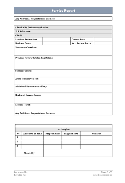 Service Report Problem Description Service Report Template – ITSM Docs - ITSM Documents & Templates