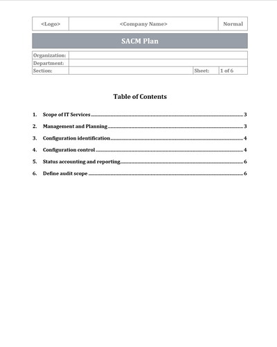 SACM Plan 