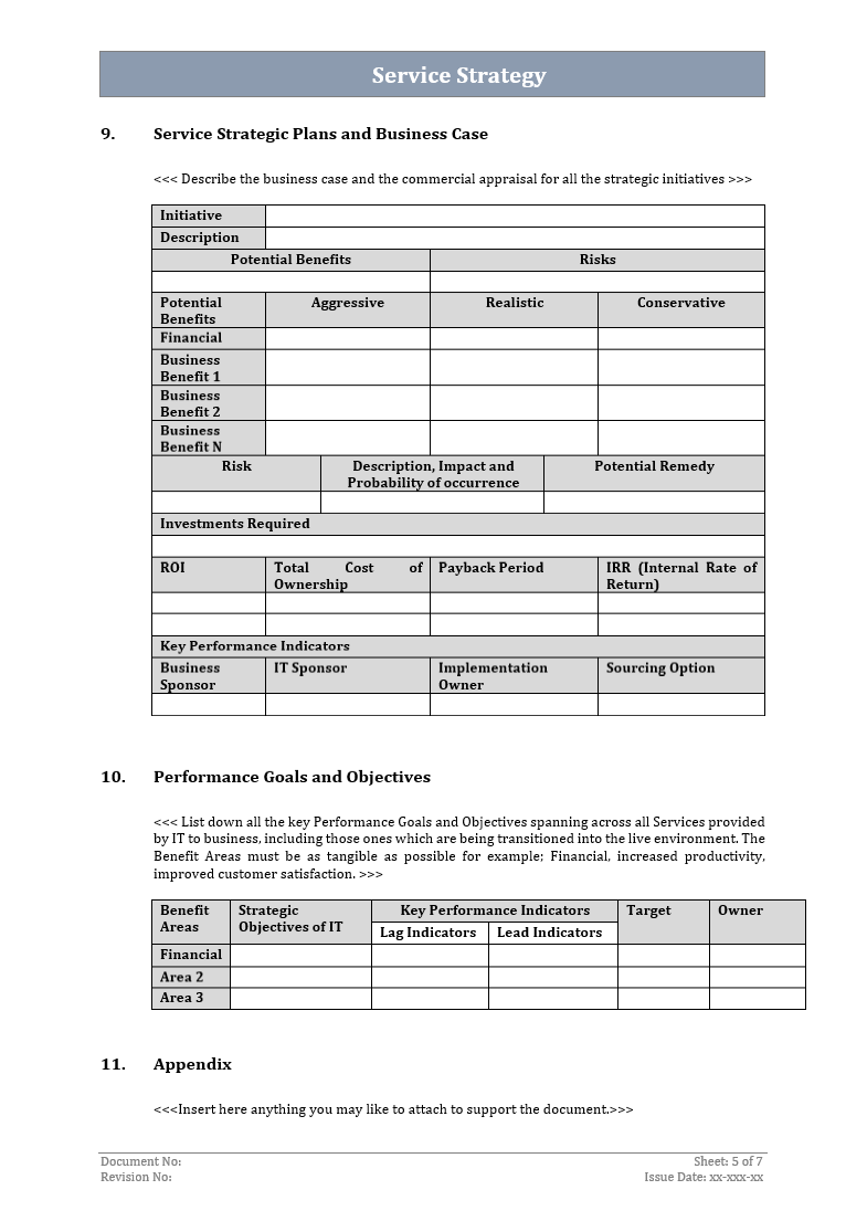 It Service Strategy Example Pdf Service Strategy Template – ITSM Docs - ITSM Documents & Templates